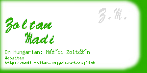 zoltan madi business card